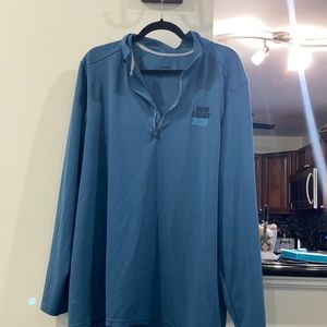 BEER GEAR* Blue bud light seltzer dri-fit half zip pullover size XXL